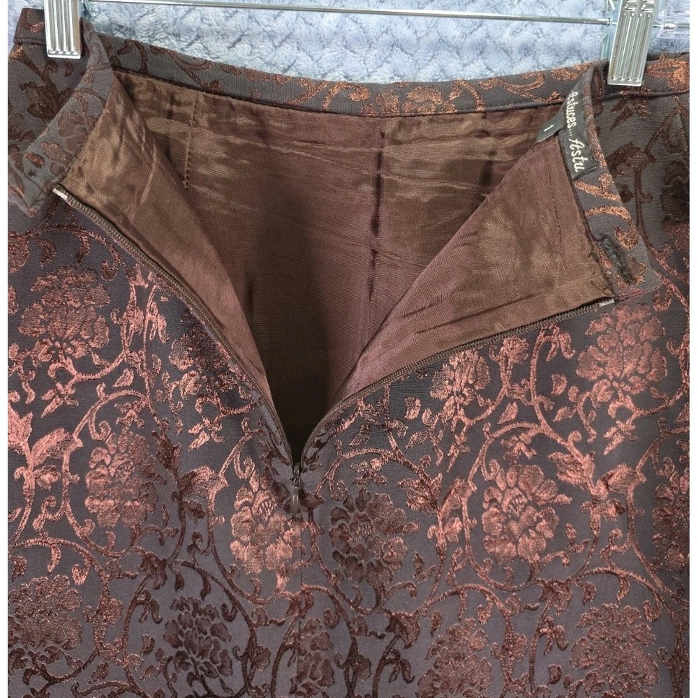 Astuces French Boutique Floral Jacquard Textured Skirt Womens France Size 1 (XS) - Picture 7 of 10